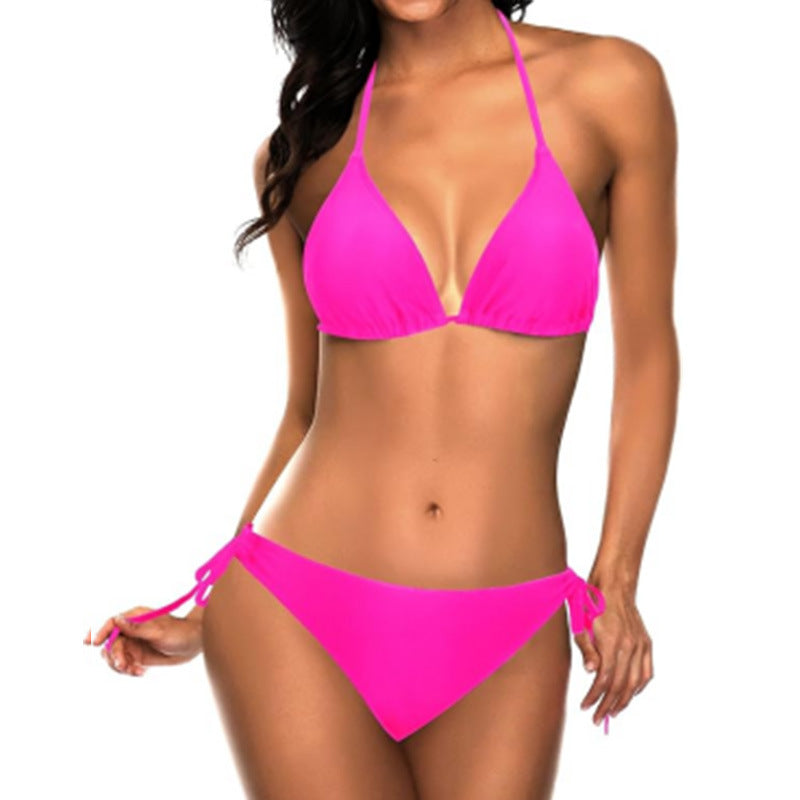 Damen Triangel-Bikini-Set mit Verstellbaren Trägern und Minimalistischem Design Echoarchiv