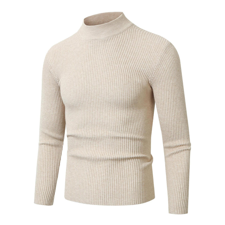 Herren Rollkragenpullover mit geripptem Design Echoarchiv