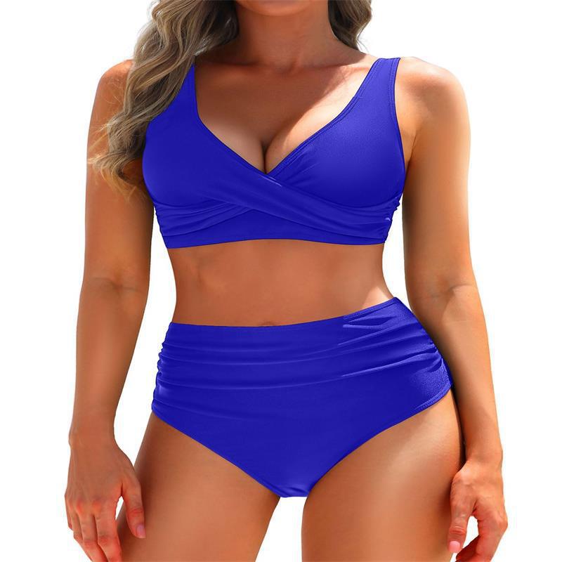 Damen Hochgeschnittener Bikini mit eleganter Wickeloptik und figurformendem Design Echo Archiv