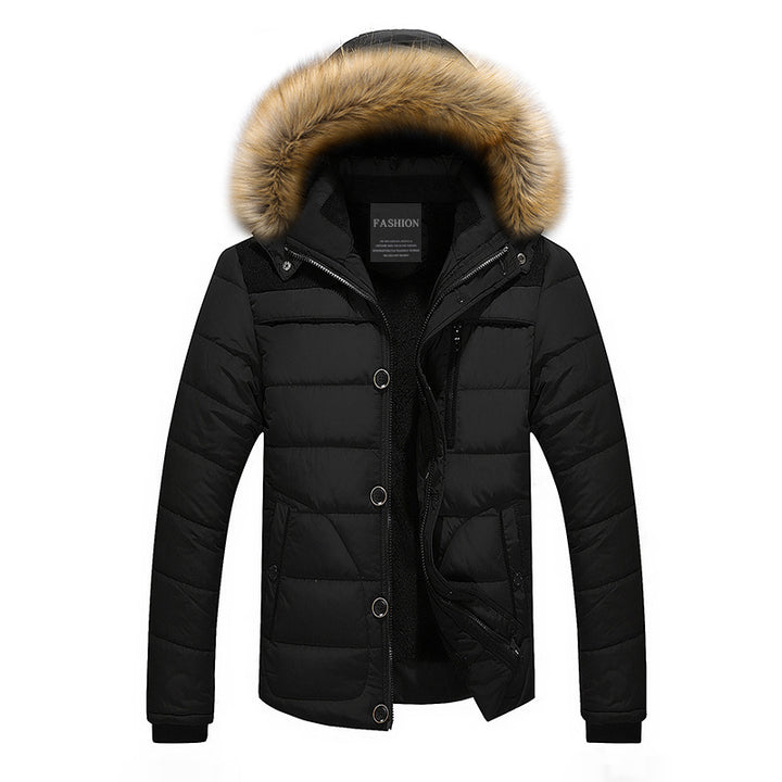 Herren thermisch gesteppter City-Parka mit wattierter Innenschicht und abnehmbarer Kunstfellkapuze Echo Archiv