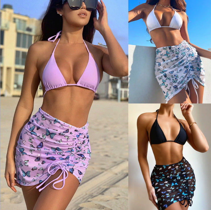 Damen Bikinikini mit lockerem Wickelrock Echo Archiv