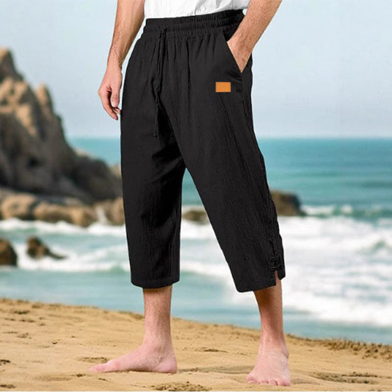 Herren Legere Strandhose mit seitlichen Schlitzen Echoarchiv