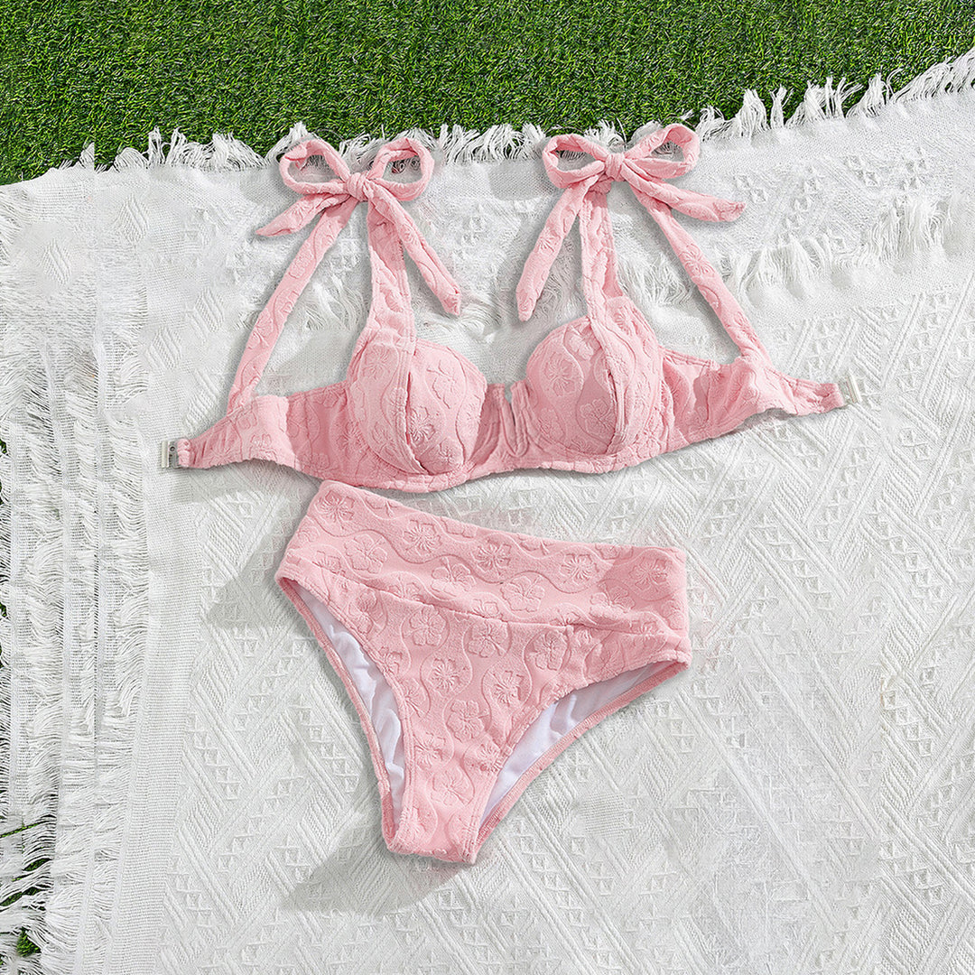 Damen Push-Up-Bikini mit floralem Textildesign Echo Archiv