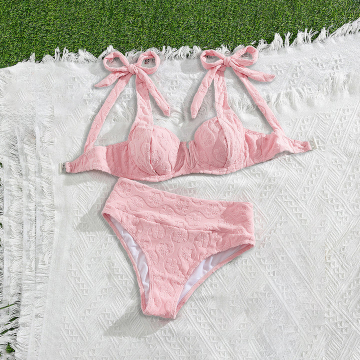 Damen Push-Up-Bikini mit floralem Textildesign Echo Archiv