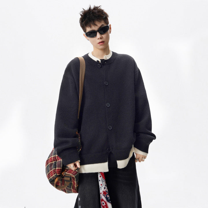 Damen Oversized Strickjacke mit Knopfleiste Echoarchiv