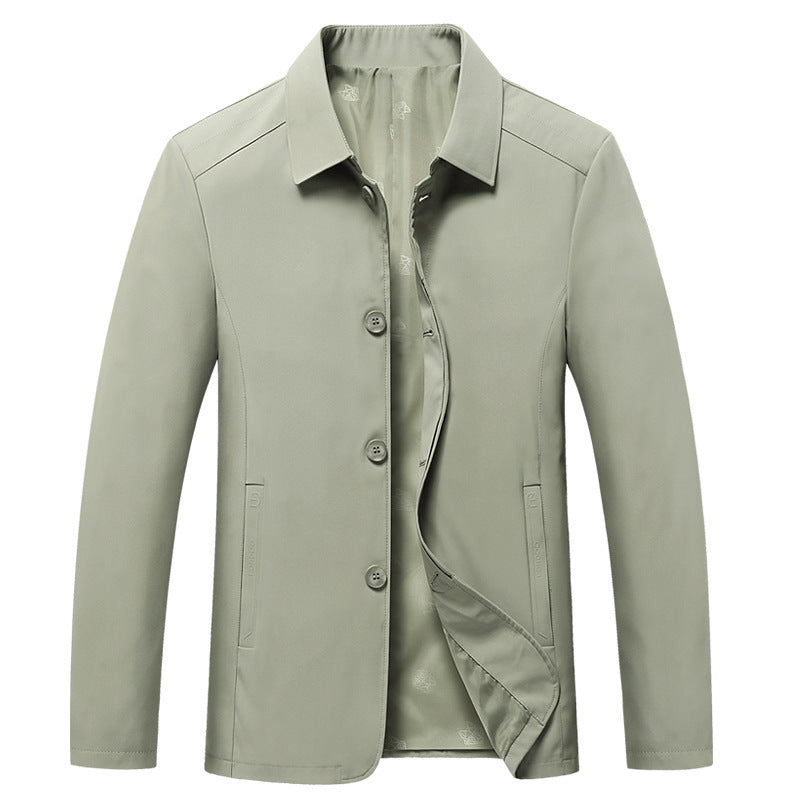Herren Sakkoähnliche Übergangsjacke mit Hemdkragen, leichtem Innenfutter und Knopfleiste Echo Archiv