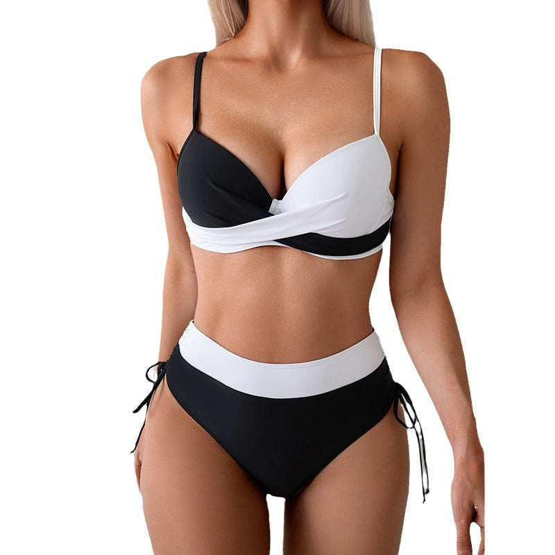 Damen Hochtaillierter Bikini mit modischem Wickel-Design Echo Archiv