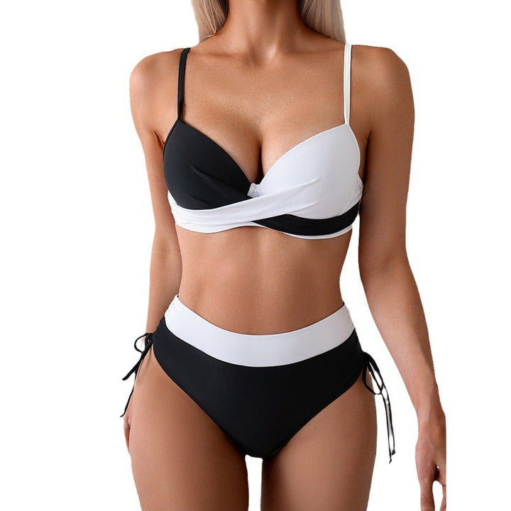 Damen Hochtaillierter Bikini mit modischem Wickel-Design Echo Archiv