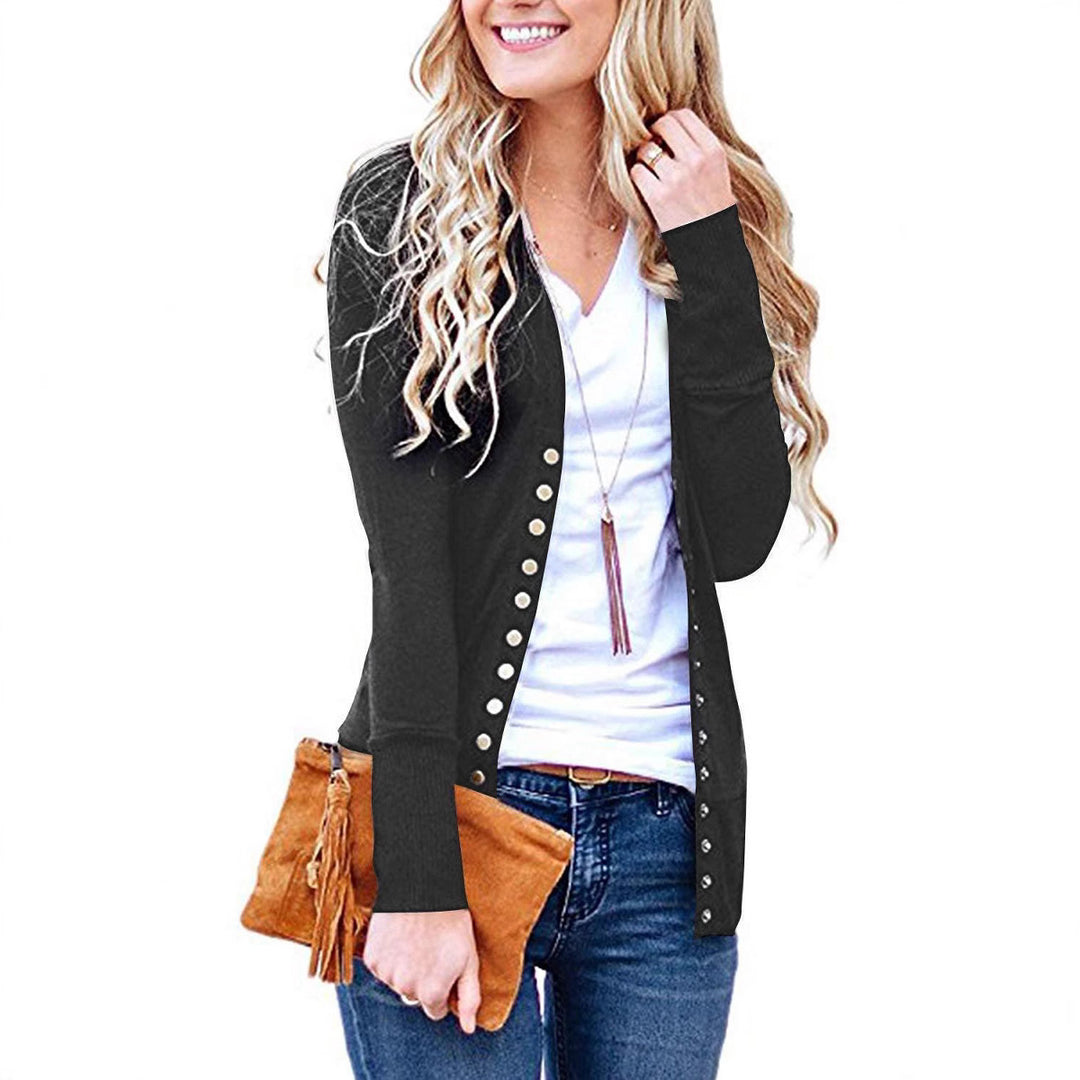 Damen nan Feinstrick-Cardigan mit dekorativen Metallknöpfen und schmaler Silhouette Echo Archiv