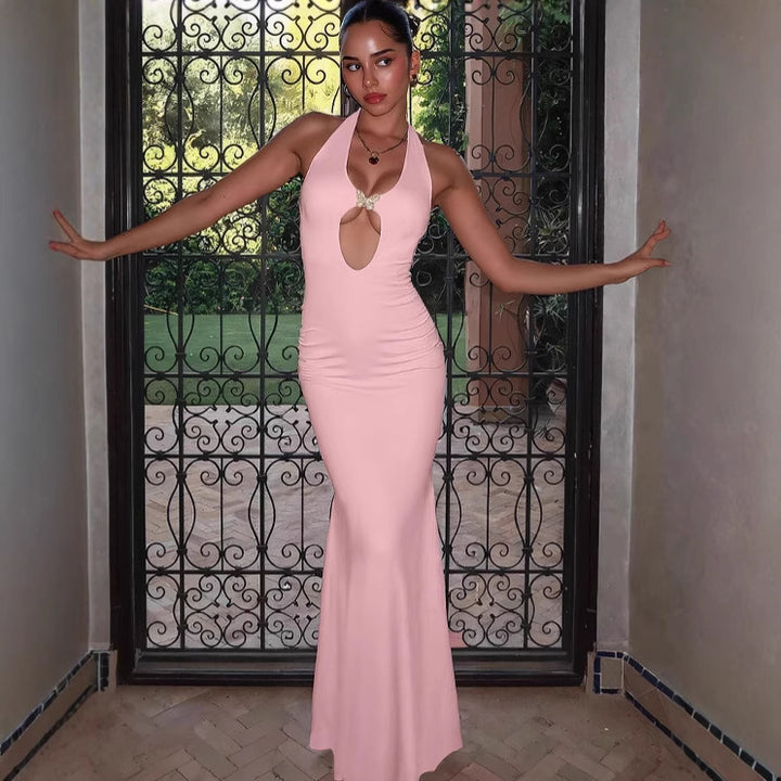 Damen Glamouröses Maxikleid mit extravaganten Cut-Out-Details Echo Archiv