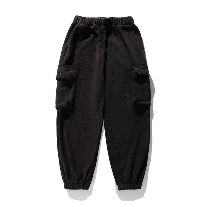 Unisex Fleece-Cargo-Jogginghose im Utility-Look mit elastischem Bund, Kordelzug und Klappentaschen Echo Archiv