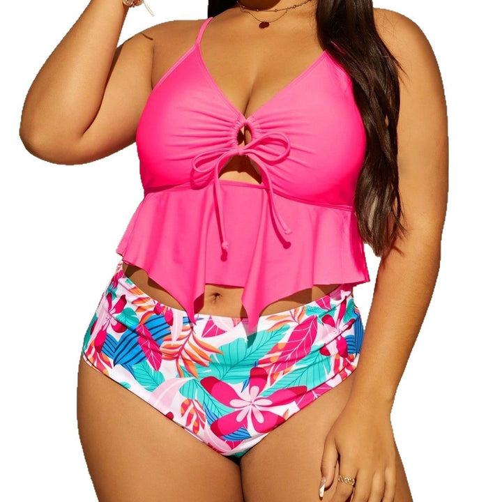 Damen Bikiniset mit Rüschendesign und verstellbaren Trägern Echo Archiv