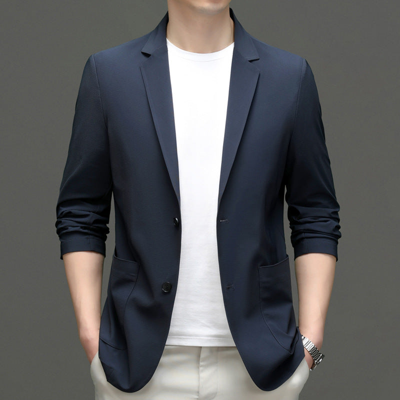 Herren eleganter Blazer mit strukturierter Oberfläche und modernen Akzenten Echoarchiv
