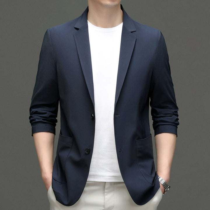 Herren eleganter Blazer mit strukturierter Oberfläche und modernen Akzenten Echoarchiv