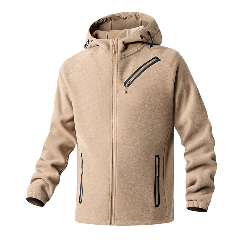 Herren Fleecejacke mit hochschließendem Kragen und praktischen Reißverschlusstaschen Echoarchiv