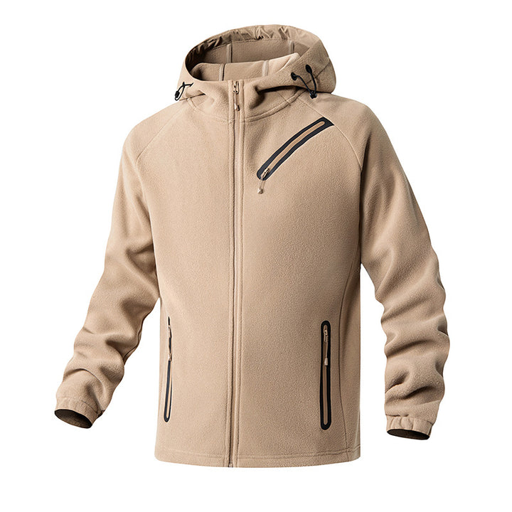 Herren Fleecejacke mit hochschließendem Kragen und praktischen Reißverschlusstaschen Echoarchiv