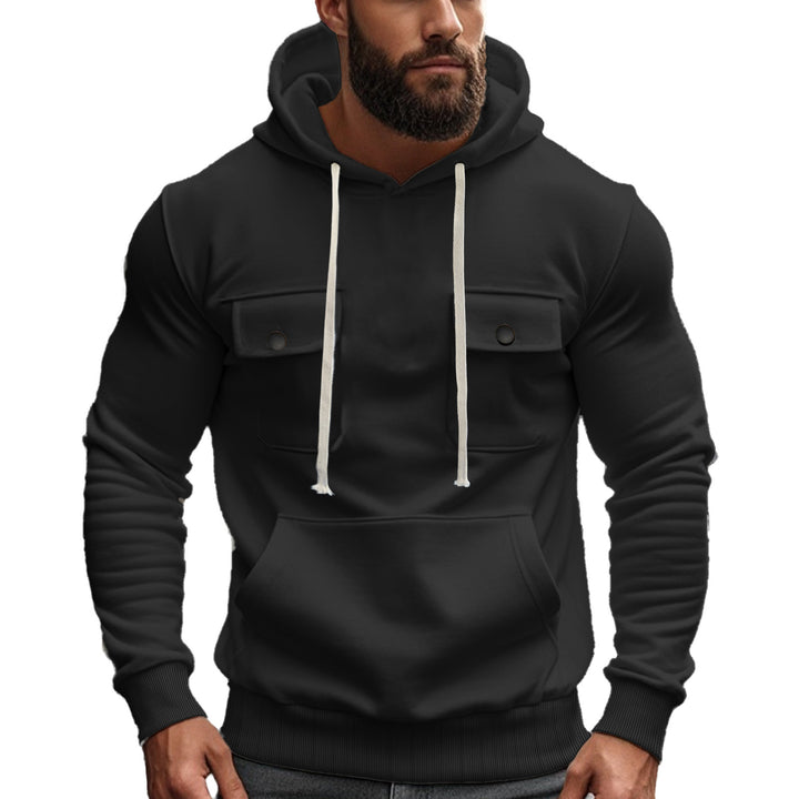 Herren bequemer Kapuzenpullover mit praktischen Taschen und Kordelzügen Echoarchiv