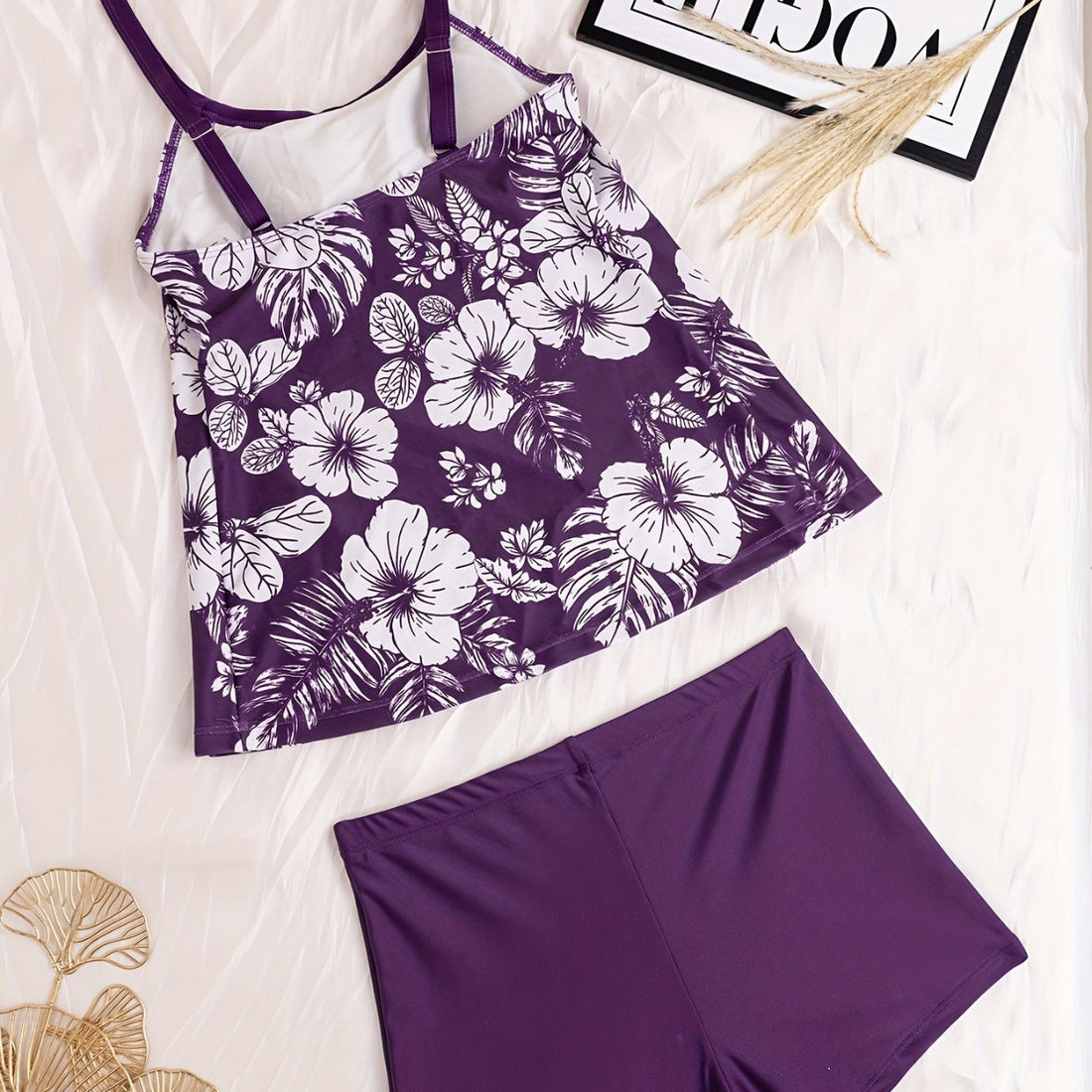 Damen Tankini mit floralem Design und komfortablen Shorts – Maréssa