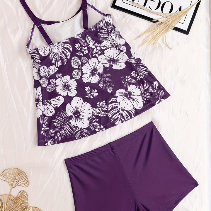 Damen Tankini mit floralem Design und komfortablen Shorts Echo Archiv