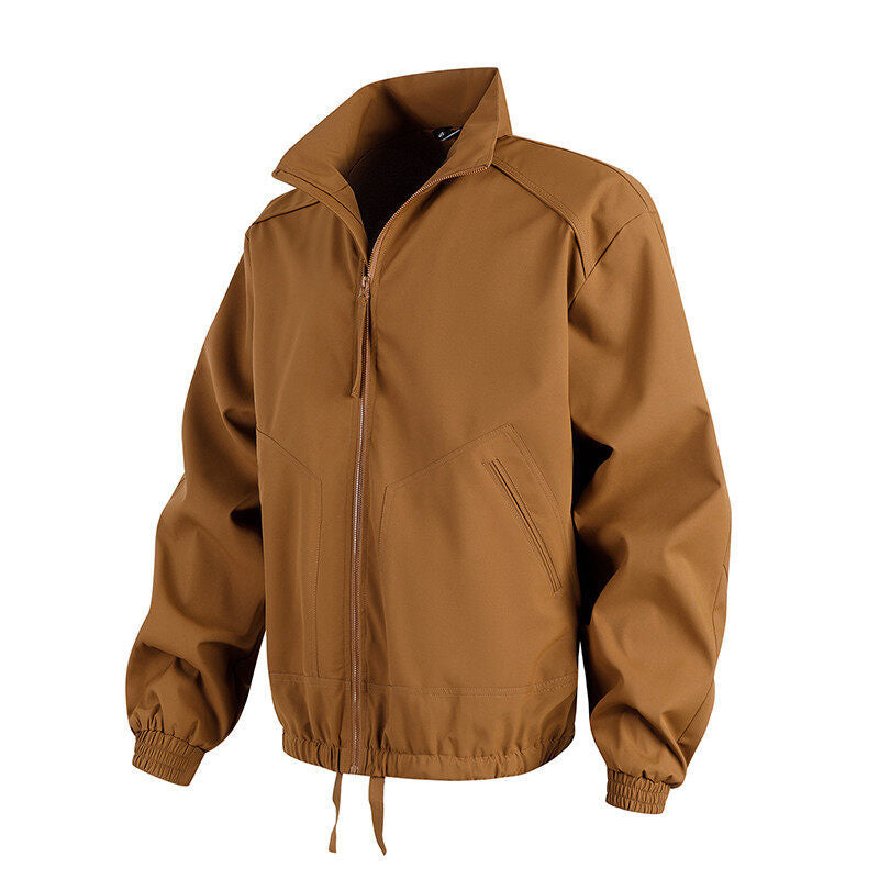 Herren lässige Übergangsjacke mit hohem Kragen und praktischen Taschen Echoarchiv