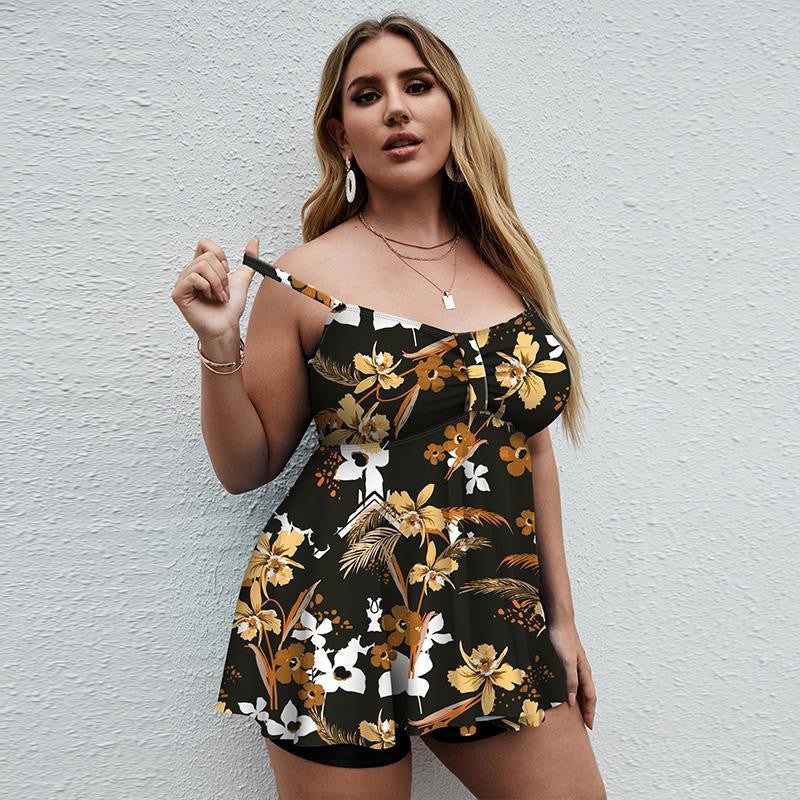 Damen Tankini mit schmeichelndem Design und integrierten Shorts Echo Archiv