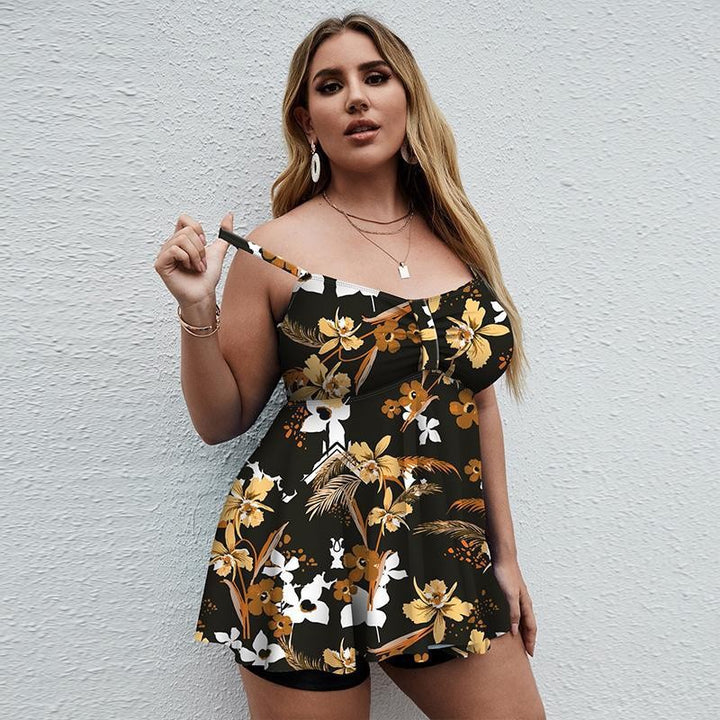 Damen Tankini mit schmeichelndem Design und integrierten Shorts Echo Archiv