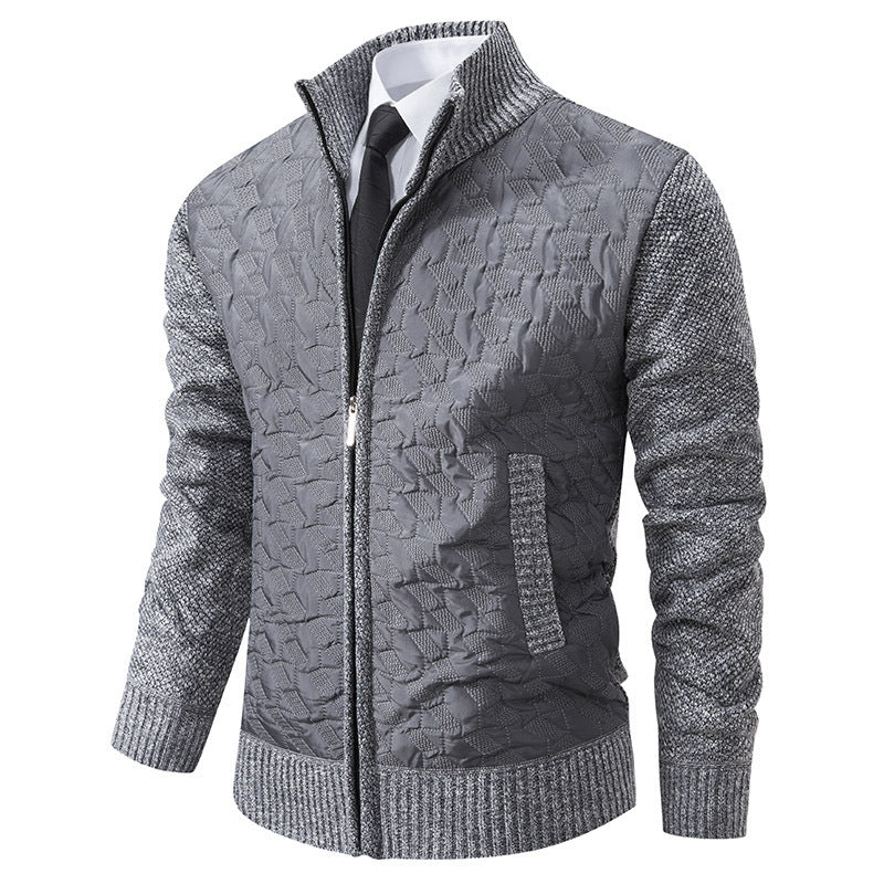 Herren stylische Strickjacke mit Steppdesign Echoarchiv