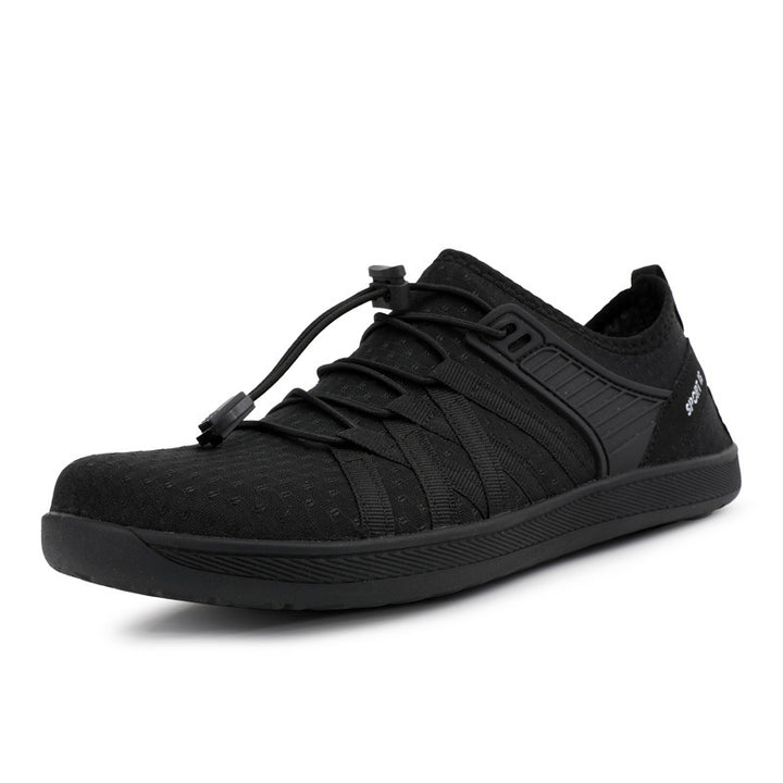 Unisex nan flacher Stadt-Sneaker mit Schnellzugverschluss, elastischem Strickoberteil und stoßabsorbierender Leichtsohle Echo Archiv