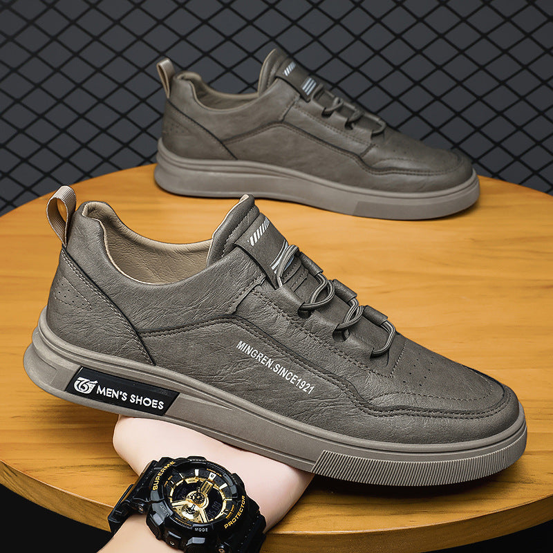 Herren elegante Low-Top Lederoptik City-Sneaker mit verstärkter Zehenkappe und gepolstertem Fersenkragen Echo Archiv
