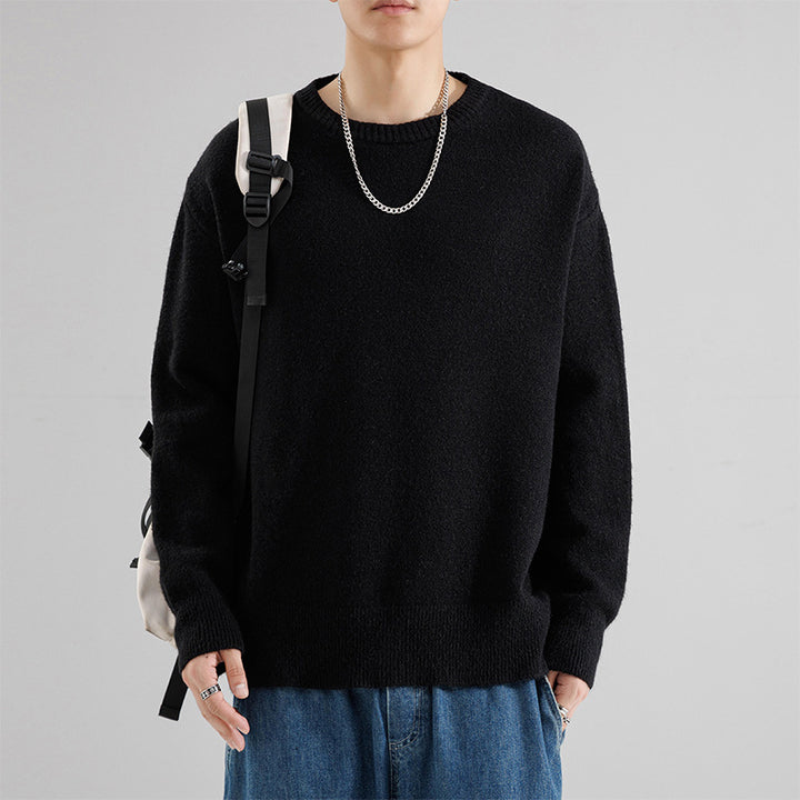 Herren Oversize Rundhalspullover aus weichem Feinstrick Echo Archiv