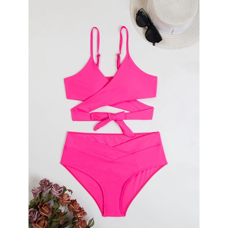 Damen Bikini mit innovativem Wickeldetail und hoher Taille Echo Archiv