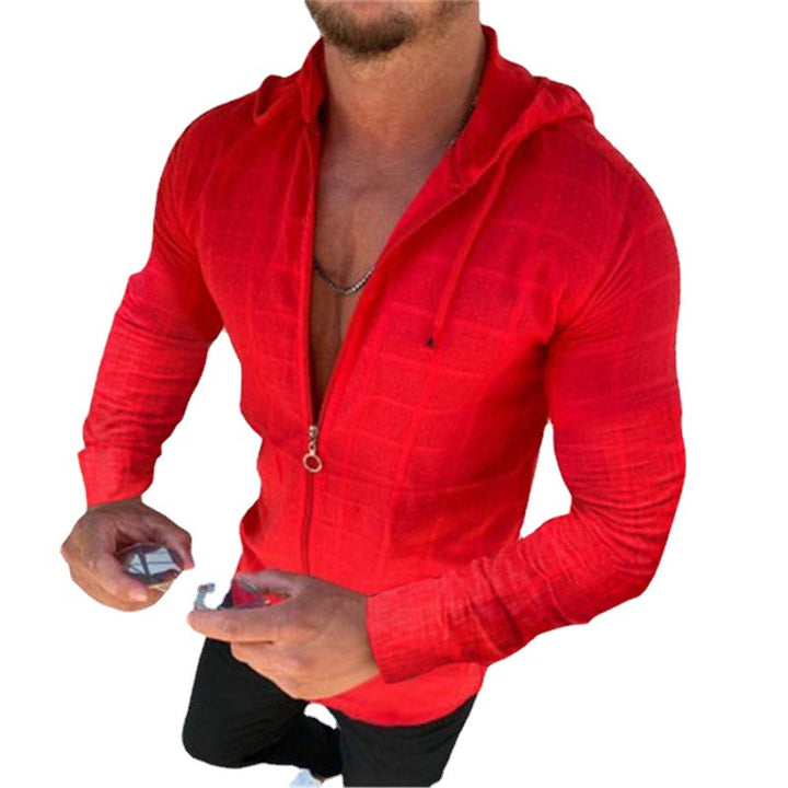 Herren Kapuzenoberteil mit innovativem Reißverschluss und stylischem Design Echoarchiv
