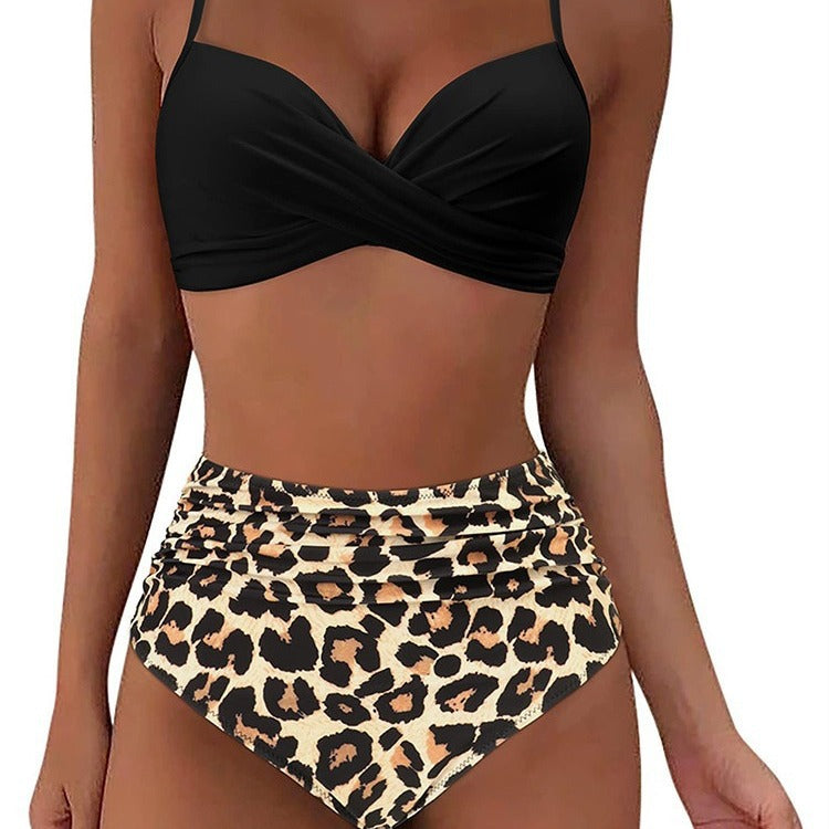 Damen Hochtailliertes Bikini-Set mit Wickel-Design Echo Archiv