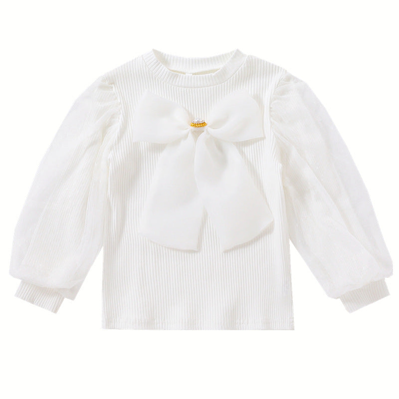 Damen Bluse mit Puffärmeln und Schleife Echo Archiv