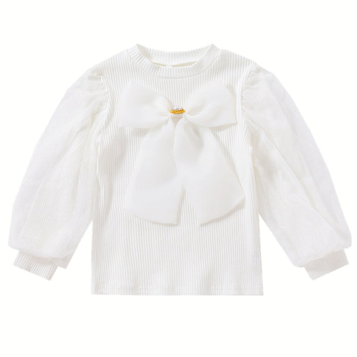 Damen Bluse mit Puffärmeln und Schleife Echo Archiv