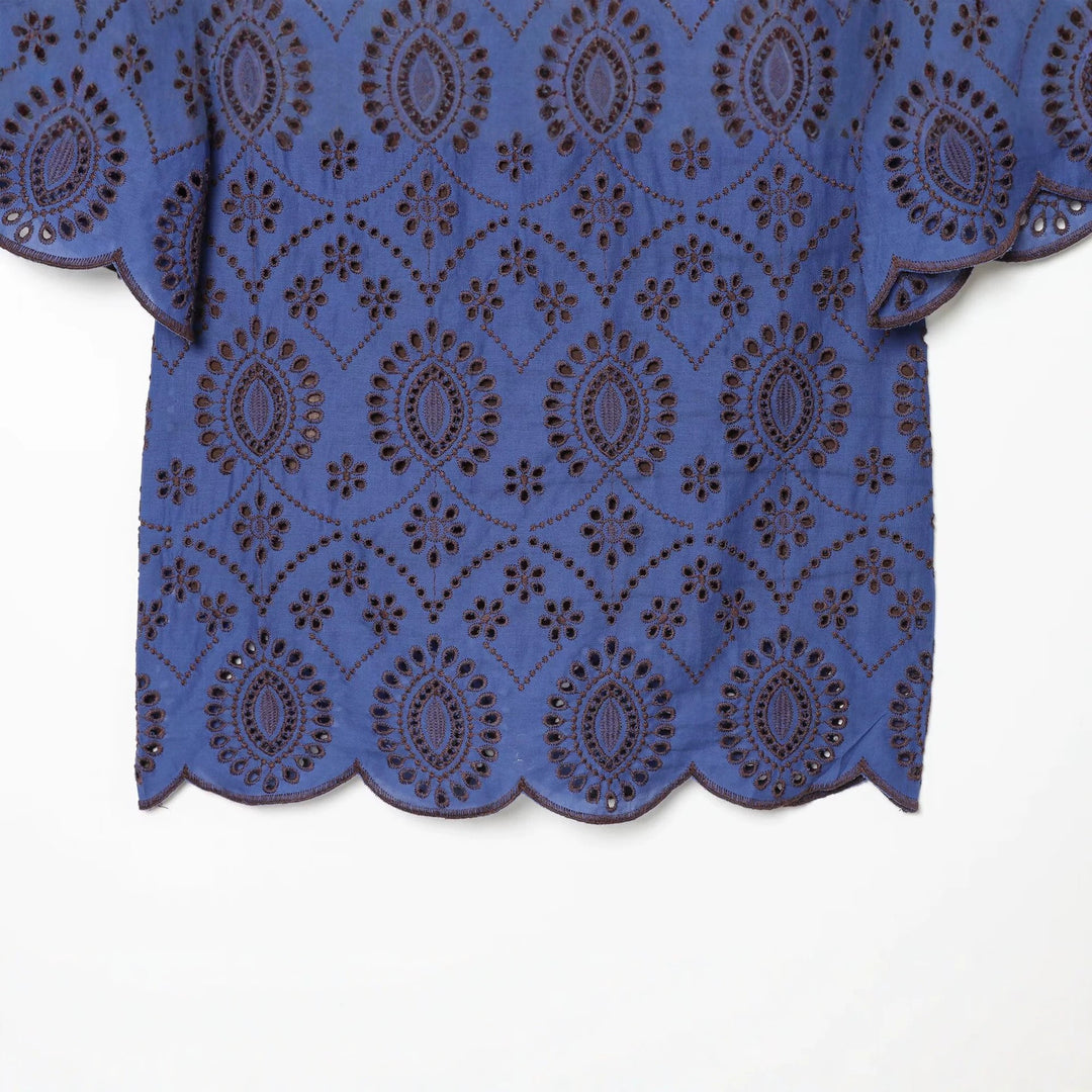Damen Bestickte Broderie-Anglaise Tunika mit Ajour-Details Echo Archiv