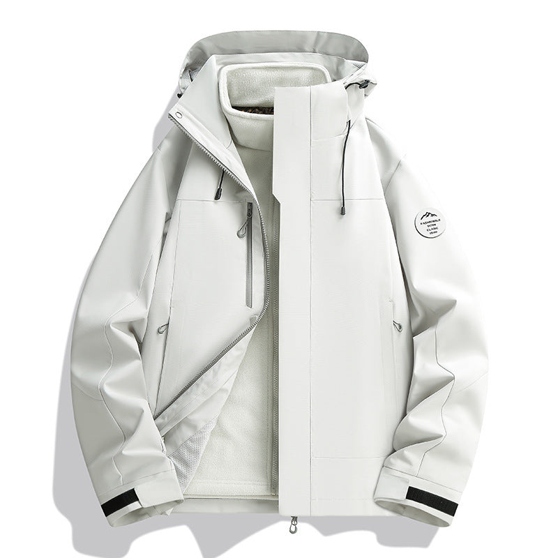 Unisex Wasserabweisende Softshelljacke mit Fleece-Innenfutter und Verstellbarer Kapuze Echo Archiv