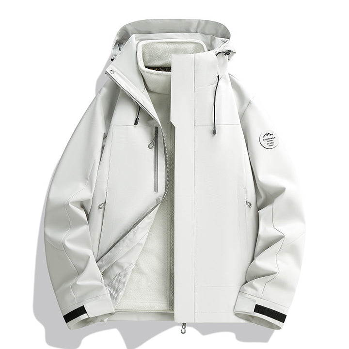 Unisex Wasserabweisende Softshelljacke mit Fleece-Innenfutter und Verstellbarer Kapuze Echo Archiv