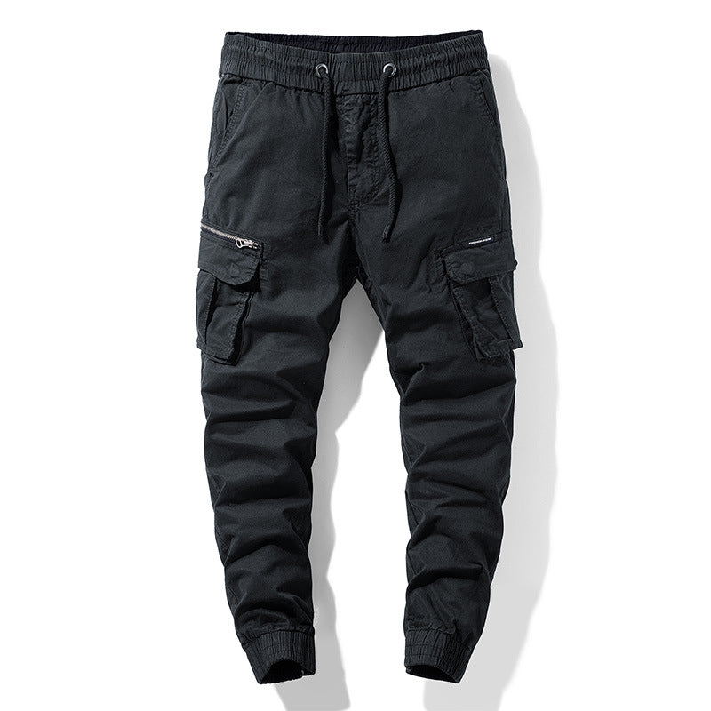 Herren Cargo-Joggerhose mit Tunnelzug, Multifachtaschen und geripptem Knöchelabschluss Echo Archiv