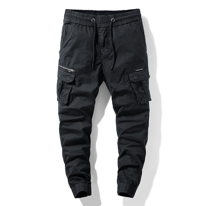 Herren Cargo-Joggerhose mit Tunnelzug, Multifachtaschen und geripptem Knöchelabschluss Echo Archiv