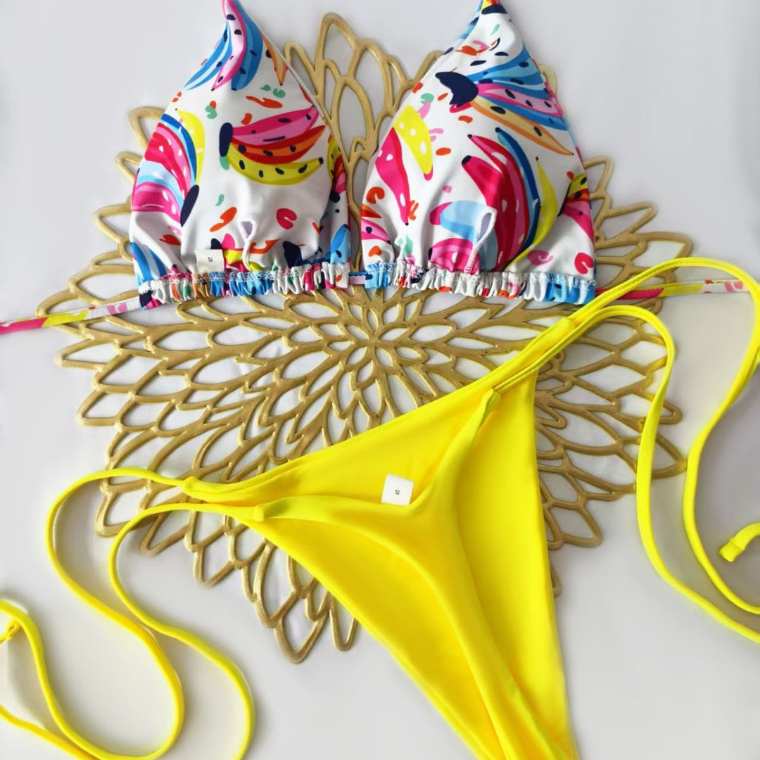 Damen Bikini-Set mit trendigem Animal-Print und modischem Schleifen-Detail Echo Archiv