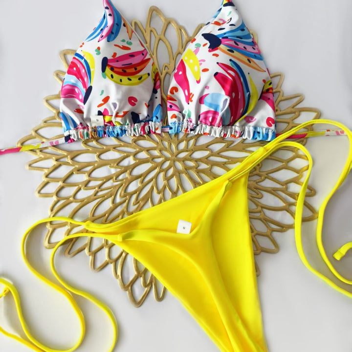 Damen Bikini-Set mit trendigem Animal-Print und modischem Schleifen-Detail Echo Archiv