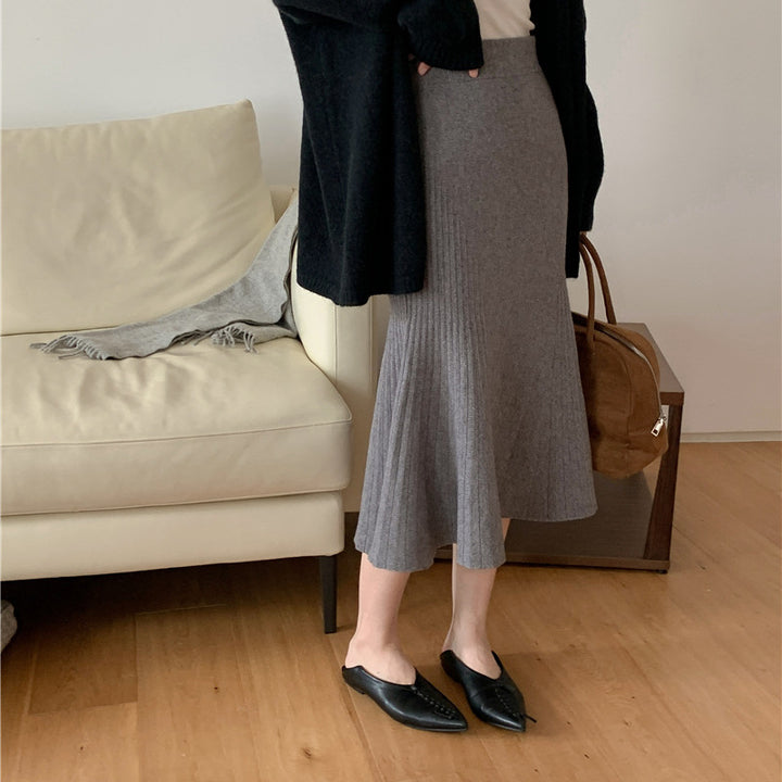 Damen Eleganter Plissee-Midirock Echo Archiv