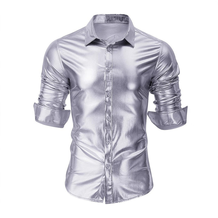 Herren elegantes Glanzhemd aus hochwertigen Materialien Echoarchiv