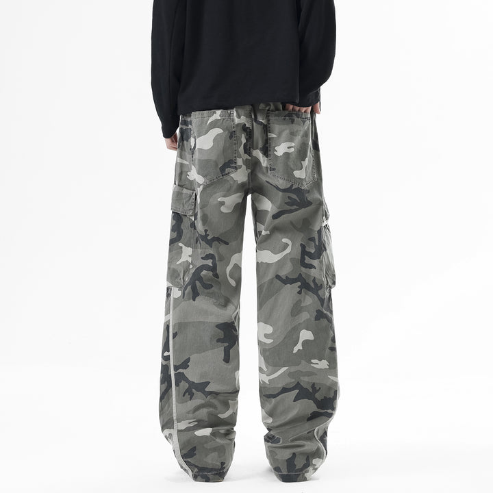 Herren Cargohose mit elastischem Bund, Tunnelzug und Mehrfach‑Taschen Echo Archiv