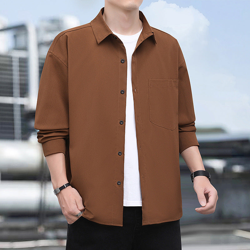 Herren lässige Utility-Hemdjacke mit strukturiertem Design Echoarchiv