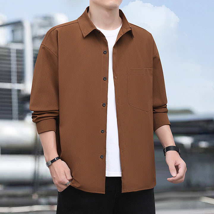 Herren lässige Utility-Hemdjacke mit strukturiertem Design Echoarchiv
