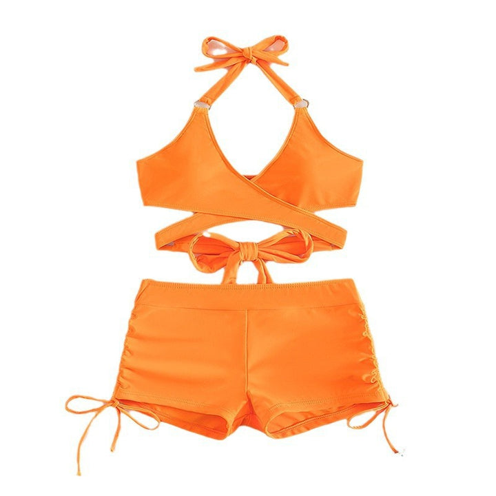 Damen Sport-Bikini-Set mit asymmetrischem Oberteil und hohem Schnitt Echo Archiv