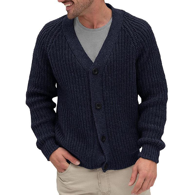 Herren Grobstrickjacke mit Knopfleiste Echoarchiv