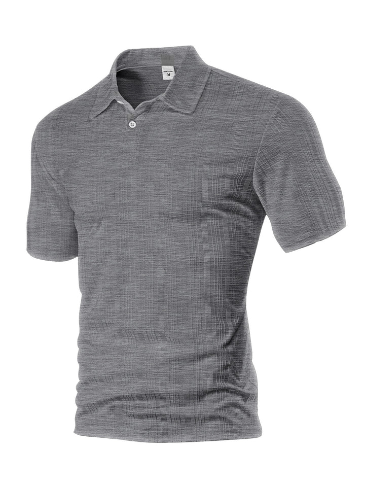 Herren Kurzarm-Poloshirt mit strukturiertem Design Echoarchiv